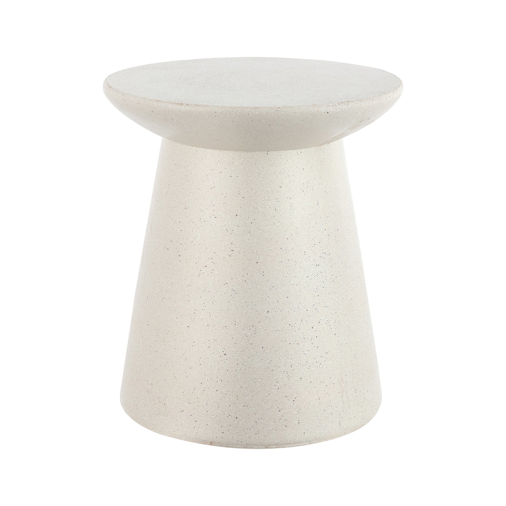 Hollie Minimalist Modern Drum Indoor/Outdoor Accent Table Pedestal
