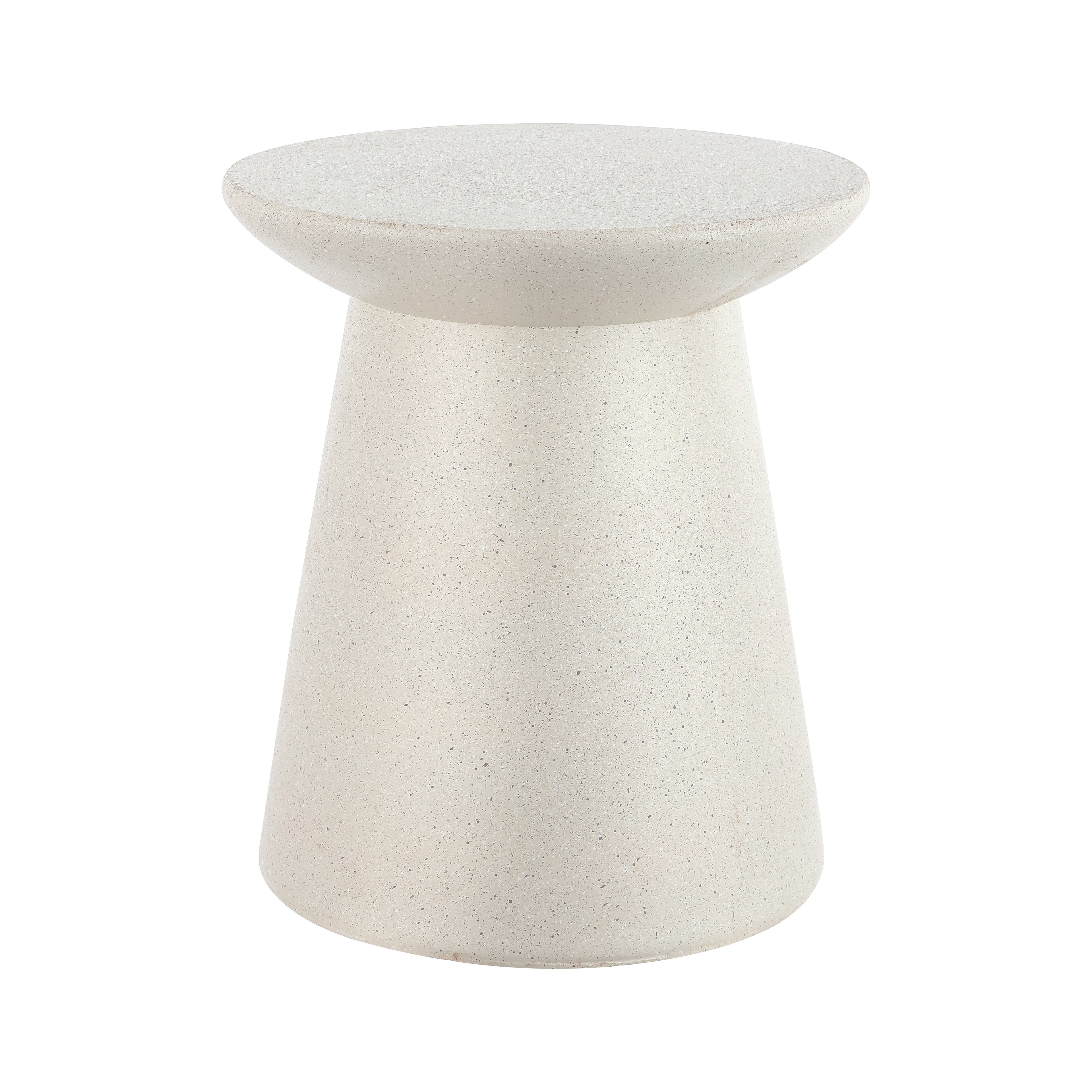 Hollie Minimalist Modern Drum Indoor/Outdoor Accent Table Pedestal