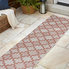 Cyrus Modern Geometric Tile Pattern Indoor/Outdoor Runner Rug