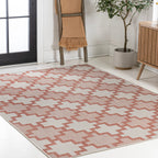 Cyrus Modern Geometric Tile Pattern Indoor/Outdoor Runner Rug