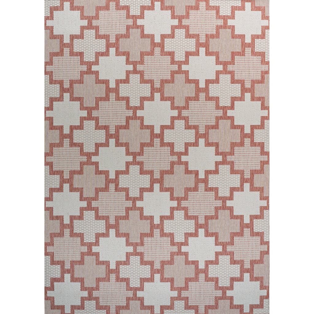 Cyrus Modern Geometric Tile Pattern Indoor/Outdoor Runner Rug