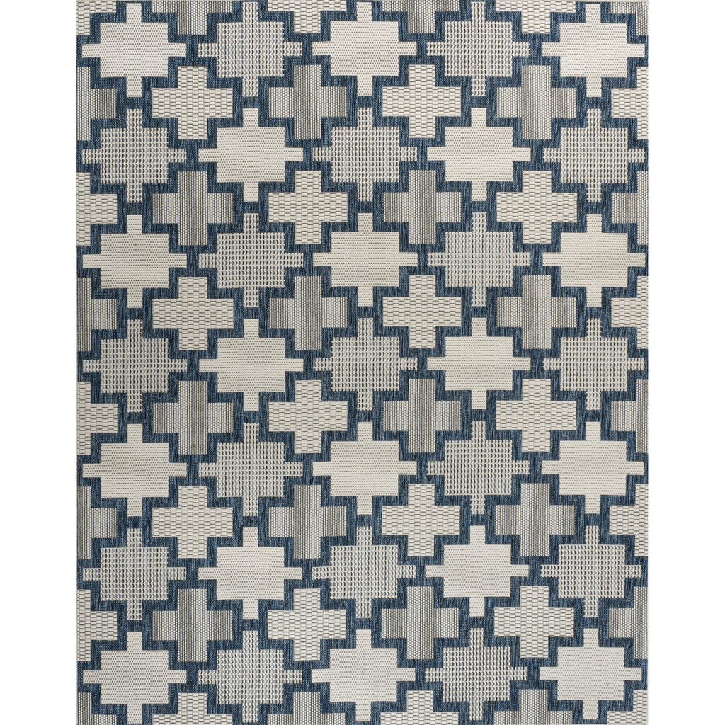 Cyrus Modern Geometric Tile Pattern Indoor/Outdoor Runner Rug