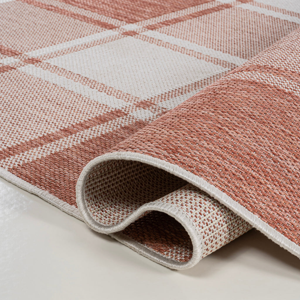 Sabine Traditional Farmhouse Bold Gingham Indoor/Outdoor Runner Rug