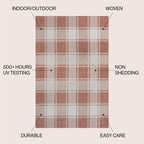 Sabine Traditional Farmhouse Bold Gingham Indoor/Outdoor Runner Rug
