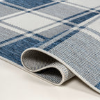 Sabine Traditional Farmhouse Bold Gingham Indoor/Outdoor Runner Rug