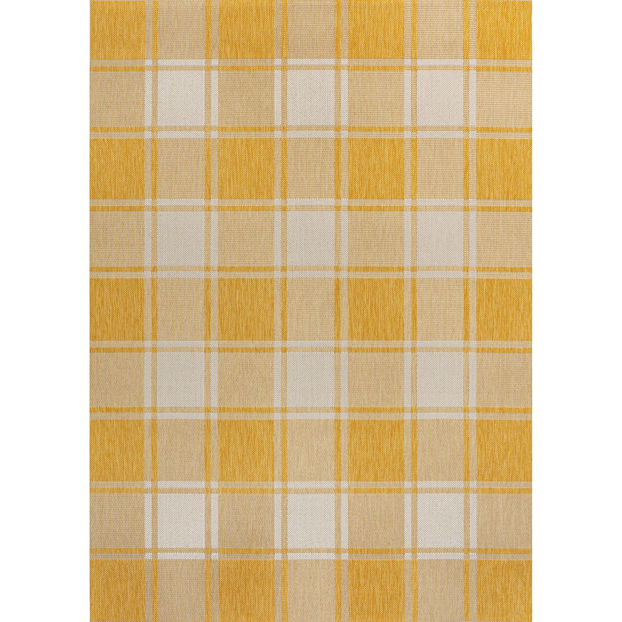 Sabine Traditional Farmhouse Bold Gingham Indoor/Outdoor Runner Rug