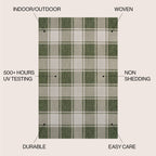 Sabine Traditional Farmhouse Bold Gingham Indoor/Outdoor Runner Rug