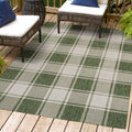 Sabine Traditional Farmhouse Bold Gingham Indoor/Outdoor Runner Rug