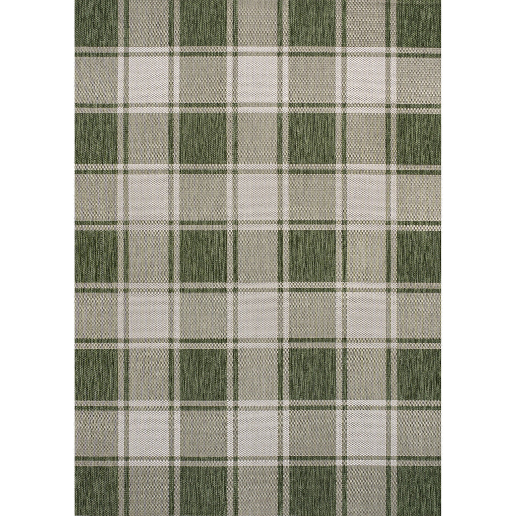 Sabine Traditional Farmhouse Bold Gingham Indoor/Outdoor Runner Rug