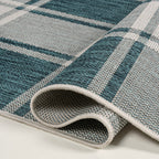 Sabine Traditional Farmhouse Bold Gingham Indoor/Outdoor Runner Rug