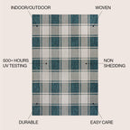Sabine Traditional Farmhouse Bold Gingham Indoor/Outdoor Runner Rug