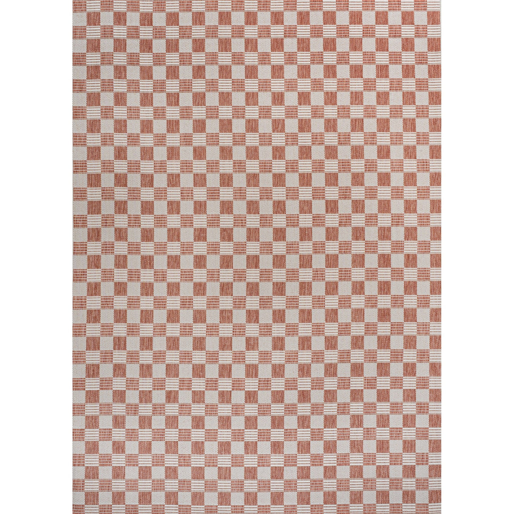 Aimee Traditional Cottage Checkerboard Indoor/Outdoor Runner Rug
