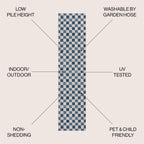 Aimee Traditional Cottage Checkerboard Indoor/Outdoor Area Rug
