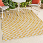 Aimee Traditional Cottage Checkerboard Indoor/Outdoor Runner Rug