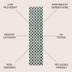 Aimee Traditional Cottage Checkerboard Indoor/Outdoor Area Rug