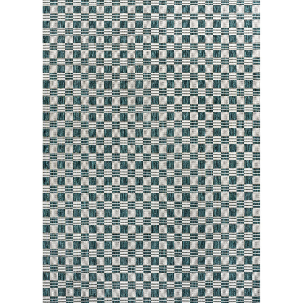 Aimee Traditional Cottage Checkerboard Indoor/Outdoor Runner Rug