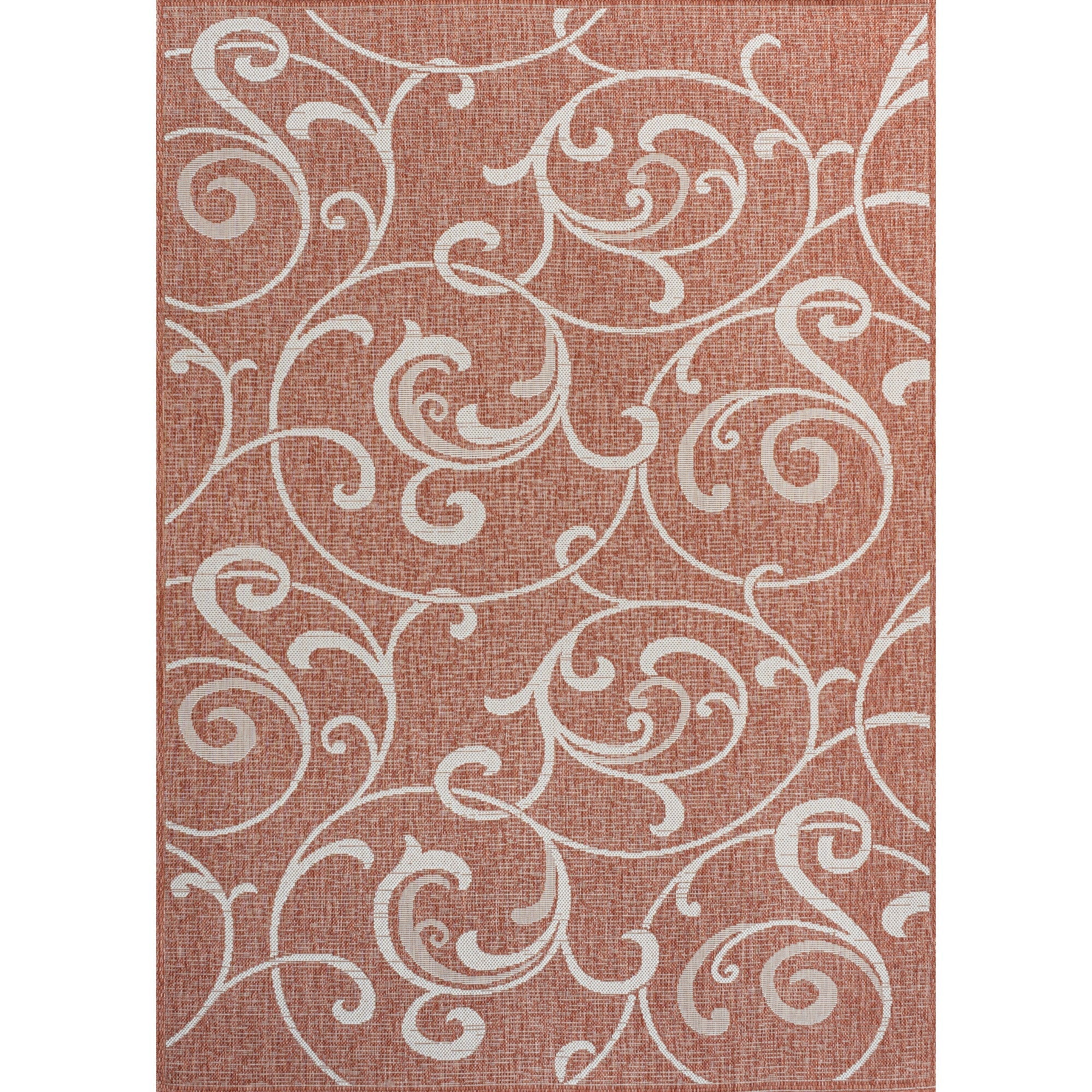Maribel Traditional Classic All-Over Scroll Indoor/Outdoor Area Rug