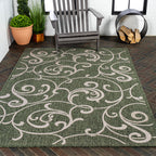 Maribel Traditional Classic All-Over Scroll Indoor/Outdoor Area Rug