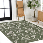 Maribel Traditional Classic All-Over Scroll Indoor/Outdoor Area Rug