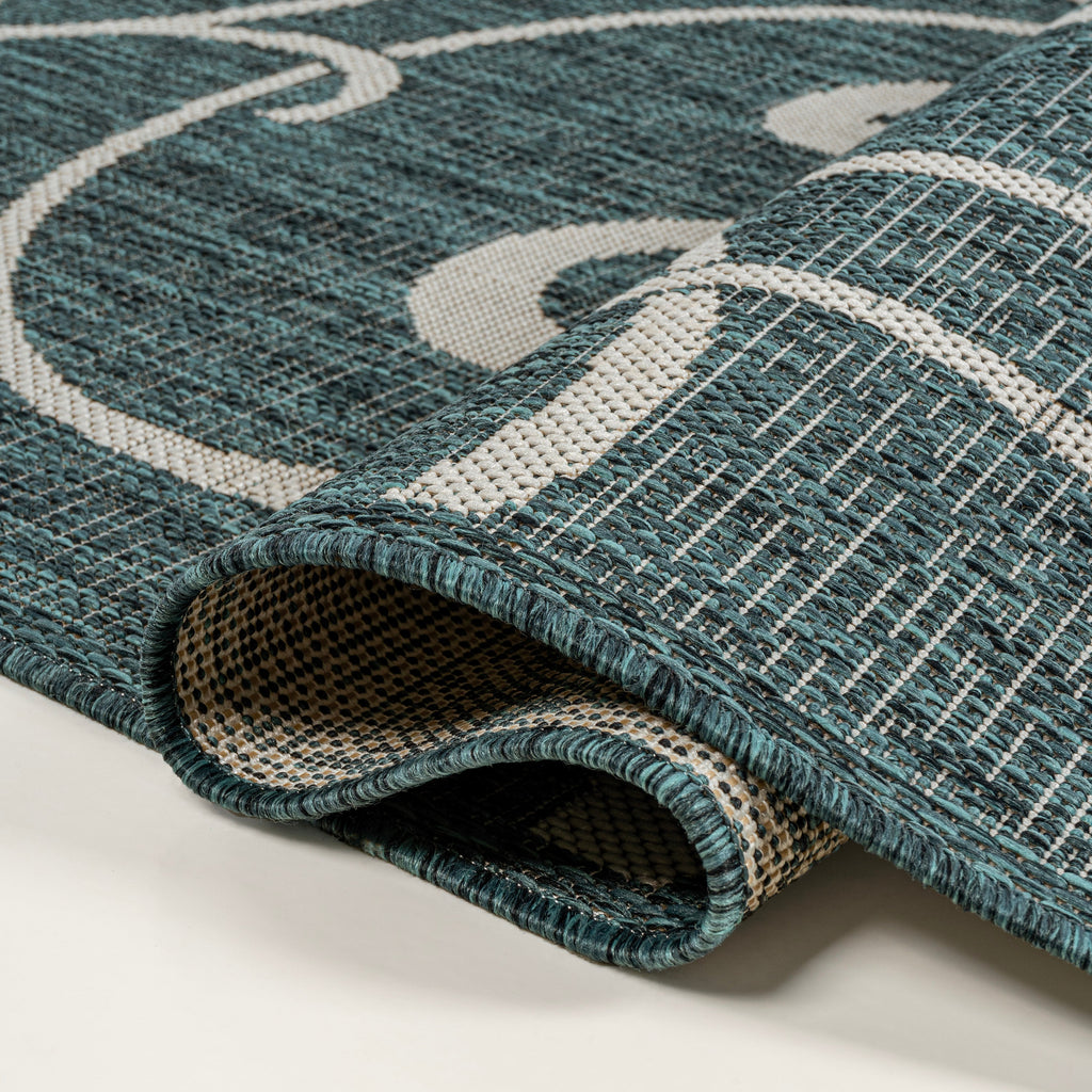 Maribel Traditional Classic All-Over Scroll Indoor/Outdoor Area Rug
