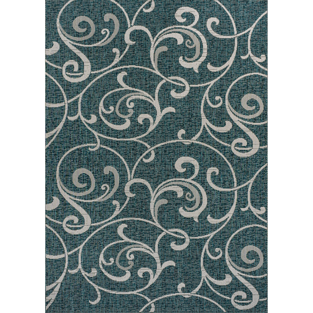 Maribel Traditional Classic All-Over Scroll Indoor/Outdoor Area Rug