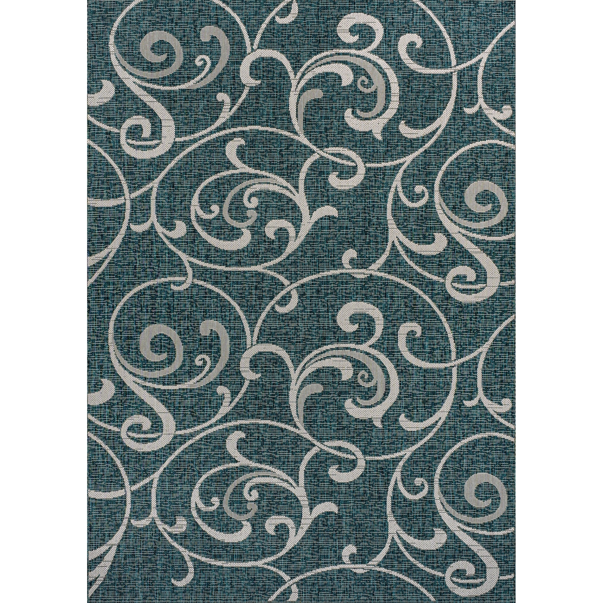 Maribel Traditional Classic All-Over Scroll Indoor/Outdoor Area Rug