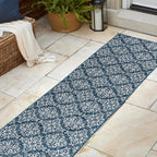 Amora Traditional Mediterranean Tile Design Indoor/Outdoor Rug