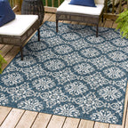 Amora Traditional Mediterranean Tile Design Indoor/Outdoor Rug