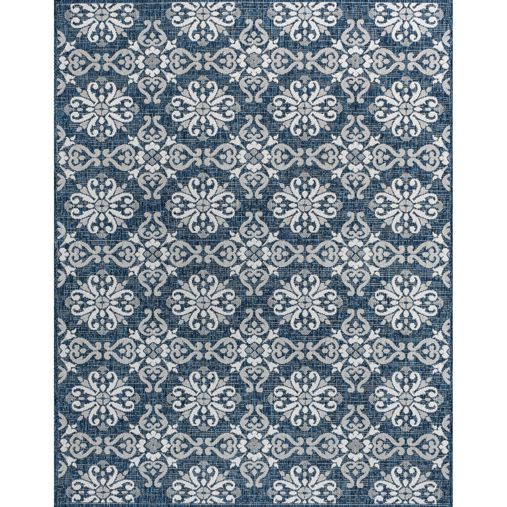Amora Traditional Mediterranean Tile Design Indoor/Outdoor Rug