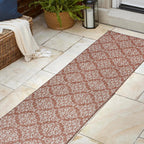 Amora Traditional Mediterranean Tile Design Indoor/Outdoor Rug