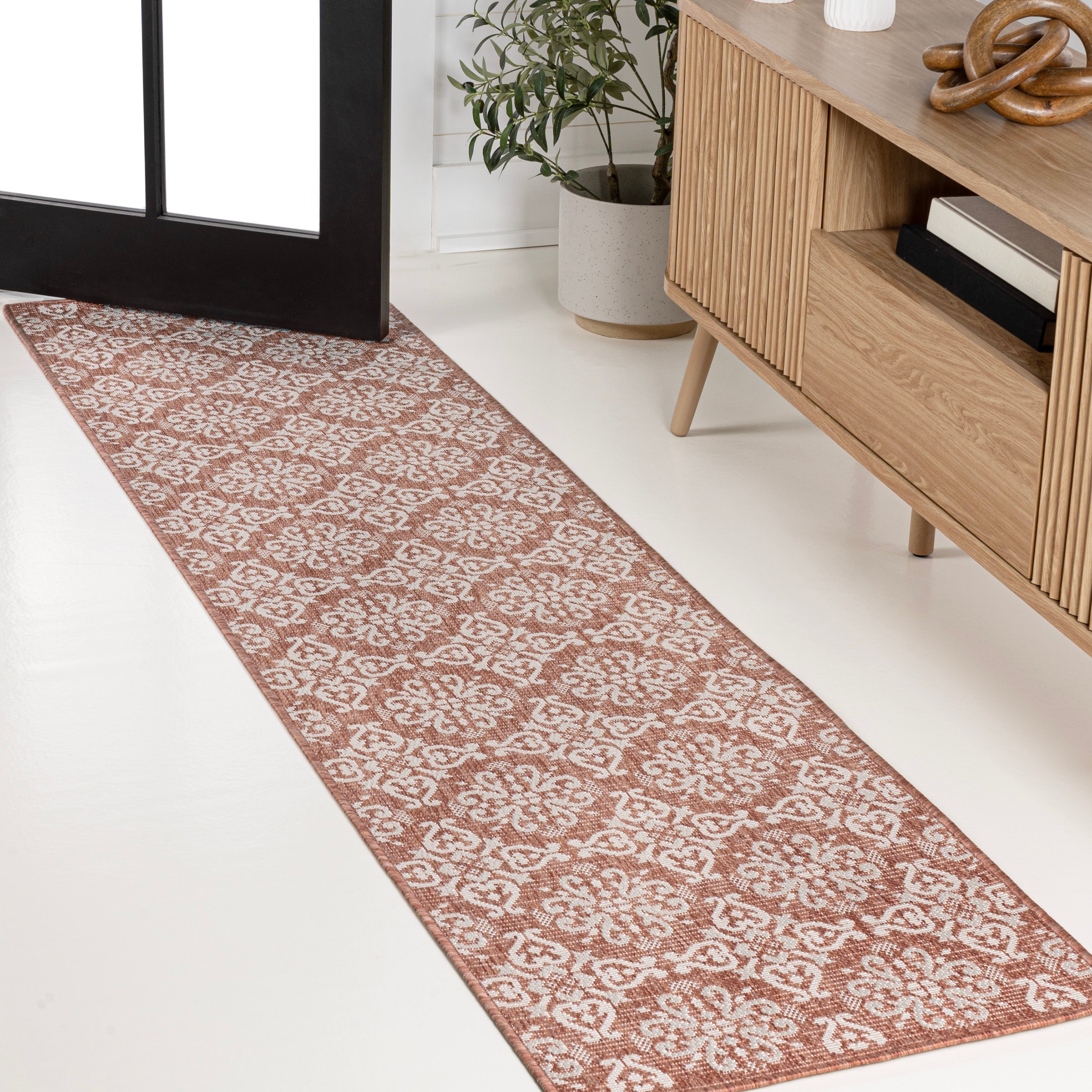 Amora Traditional Mediterranean Tile Design Indoor/Outdoor Rug