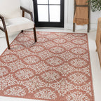 Amora Traditional Mediterranean Tile Design Indoor/Outdoor Rug