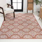 Amora Traditional Mediterranean Tile Design Indoor/Outdoor Rug