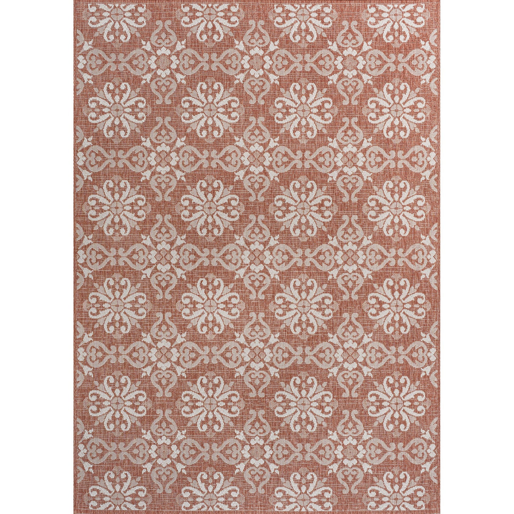 Amora Traditional Mediterranean Tile Design Indoor/Outdoor Rug