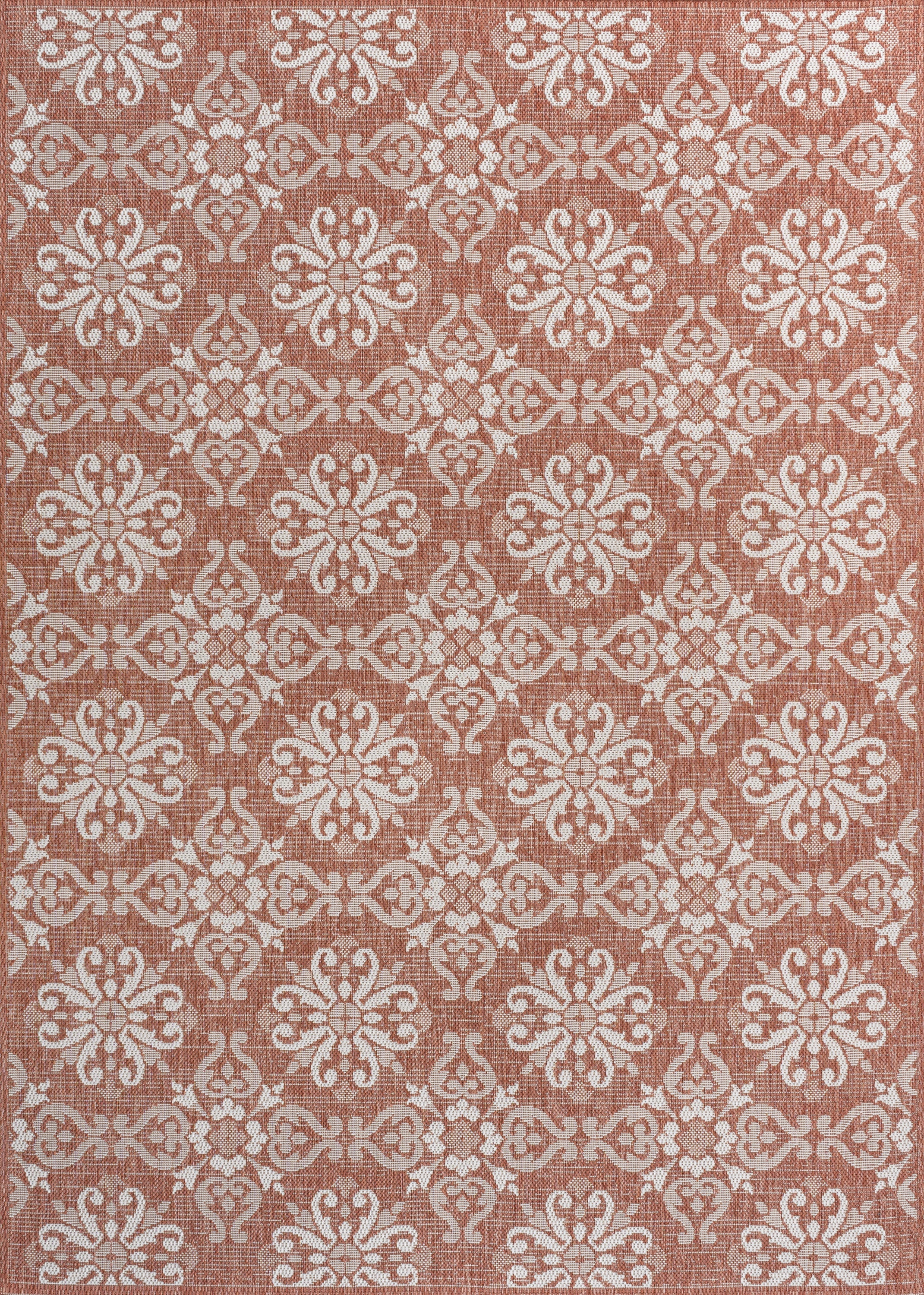 Amora Traditional Mediterranean Tile Design Indoor/Outdoor Rug