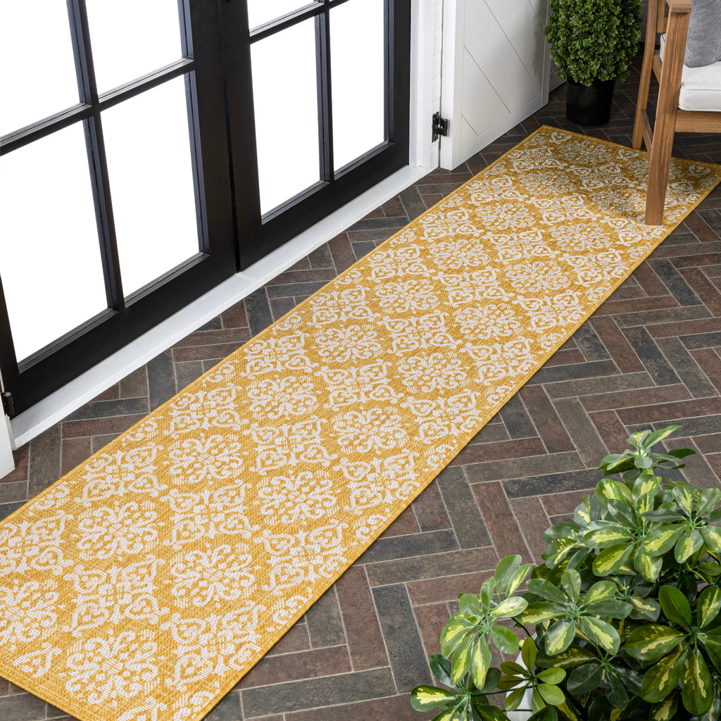 Amora Traditional Mediterranean Tile Design Indoor/Outdoor Rug