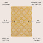 Amora Traditional Mediterranean Tile Design Indoor/Outdoor Rug