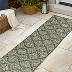 Amora Traditional Mediterranean Tile Design Indoor/Outdoor Rug