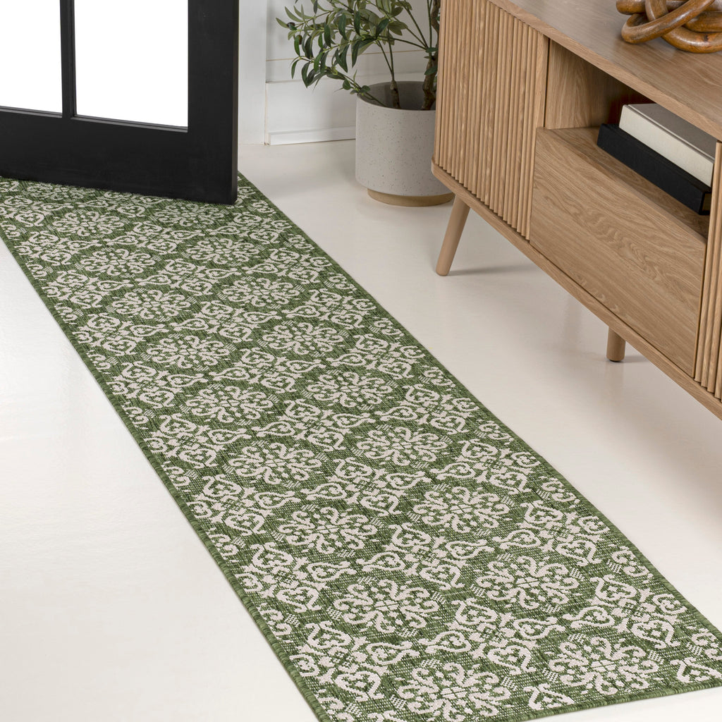 Amora Traditional Mediterranean Tile Design Indoor/Outdoor Rug