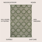 Amora Traditional Mediterranean Tile Design Indoor/Outdoor Rug