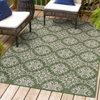 Amora Traditional Mediterranean Tile Design Indoor/Outdoor Rug