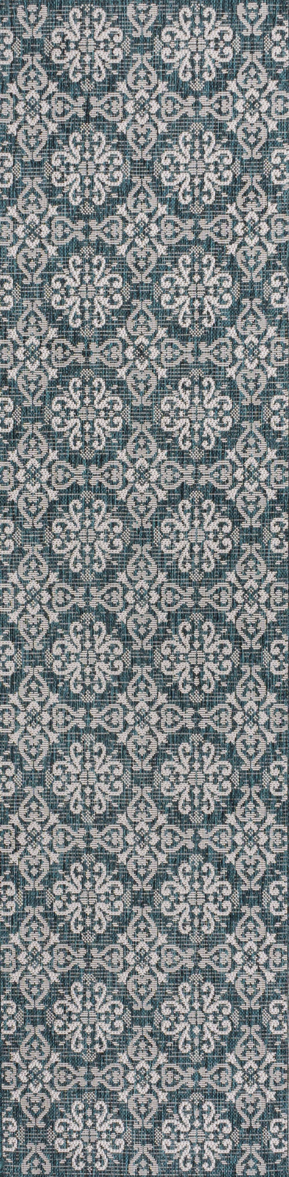 Amora Traditional Mediterranean Tile Design Indoor/Outdoor Rug