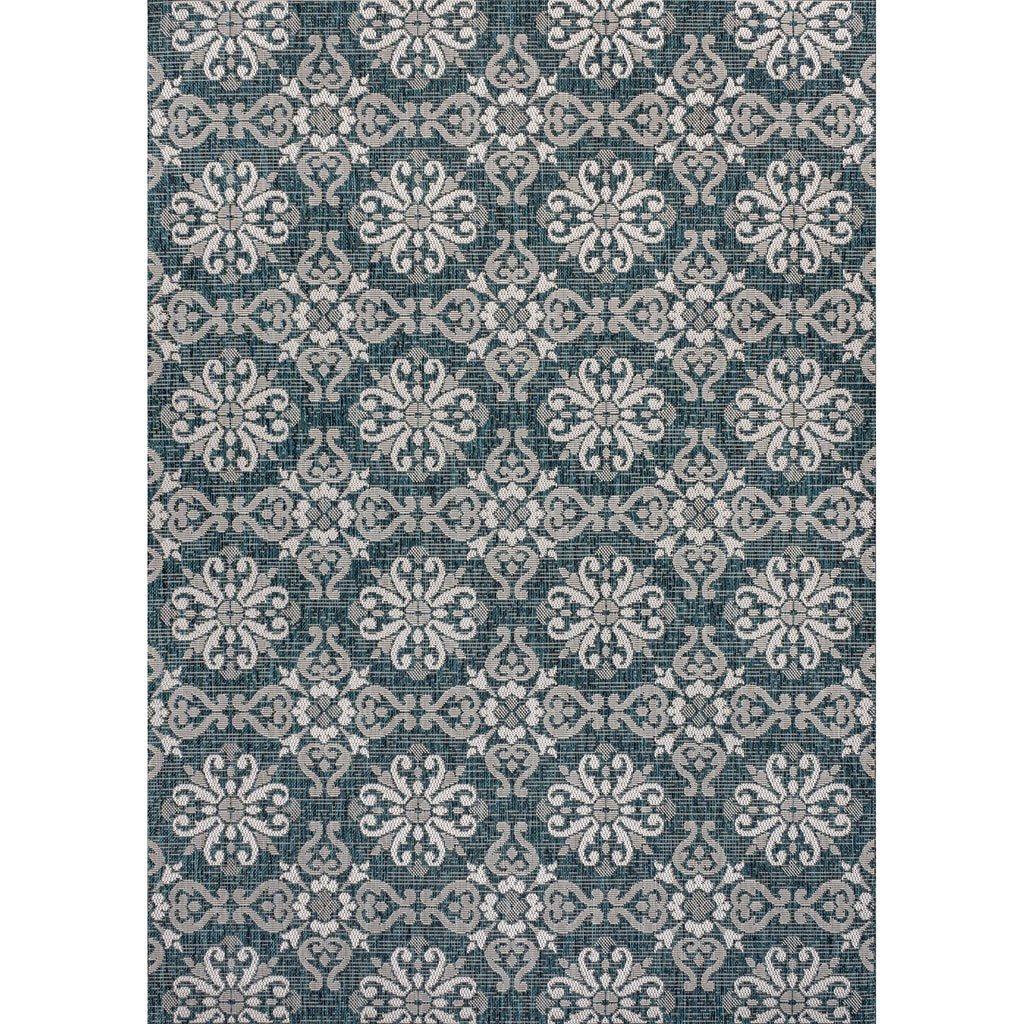 Amora Traditional Mediterranean Tile Design Indoor/Outdoor Rug