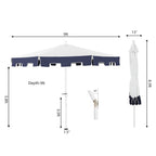 Baiona Classic MidCentury Market Patio Umbrella with UV Protection