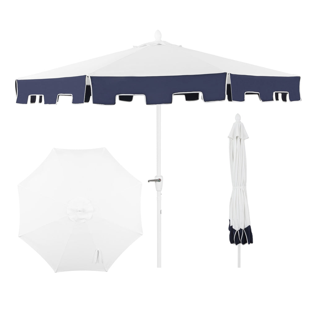Baiona Classic MidCentury Market Patio Umbrella with UV Protection