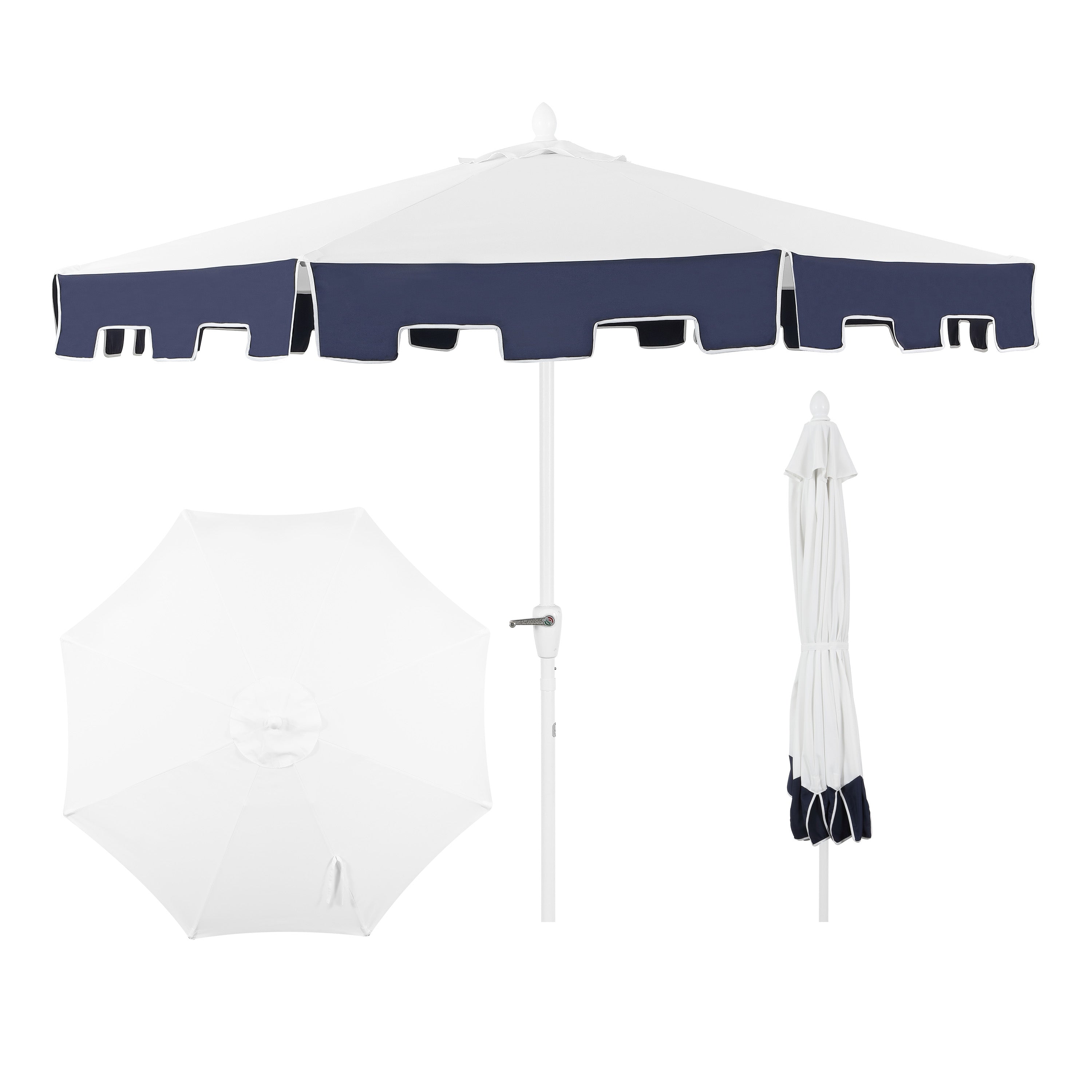 Baiona Classic MidCentury Market Patio Umbrella with UV Protection