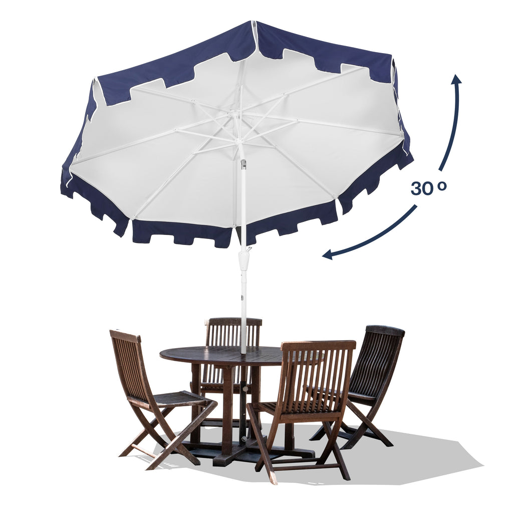 Baiona Classic MidCentury Market Patio Umbrella with UV Protection