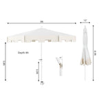 Baiona Classic MidCentury Market Patio Umbrella with UV Protection