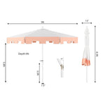 Baiona Classic MidCentury Market Patio Umbrella with UV Protection