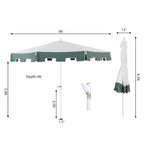 Baiona Classic MidCentury Market Patio Umbrella with UV Protection